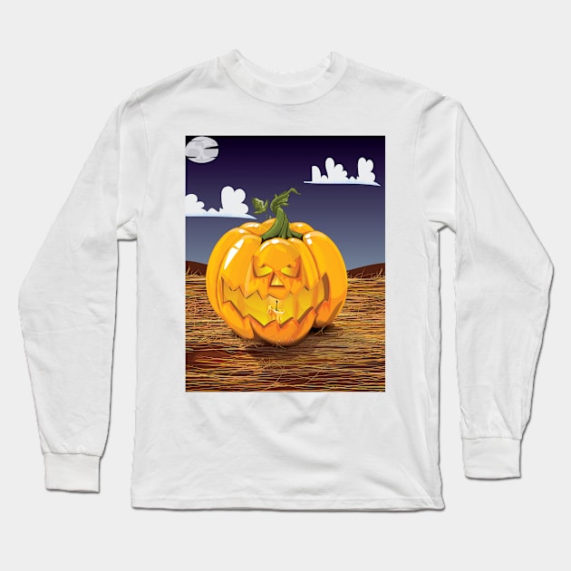 jack o lantern Long Sleeve T-Shirt by nickemporium1